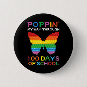 Badge Rond 5 Cm Mon Chemin À Travers 100 Jours De Filles À Papillo