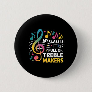 Badge Rond 5 Cm Mon Cl Est Plein De Fabriquants En Treble - Drôle 