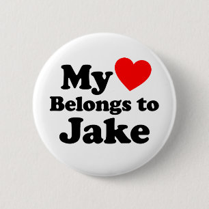 Badge Rond 5 Cm Mon coeur appartient à Jake