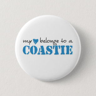 Badge Rond 5 Cm Mon coeur appartient à un Coastie