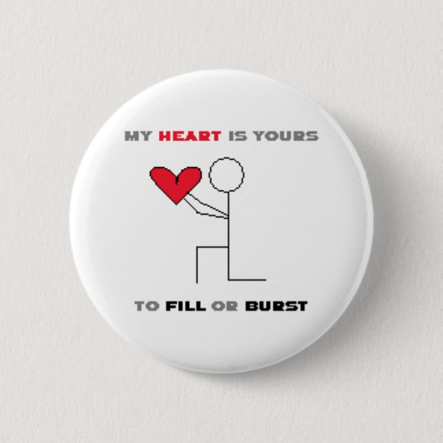 Badge Rond 5 Cm Mon coeur est à vous (Devant)