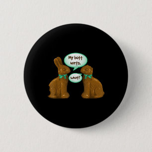 Badge Rond 5 Cm Mon coeur fait mal au lapin lapin au chocolat Joye