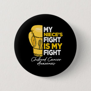 Badge Rond 5 Cm Mon combat de nièce est mon combat contre le cance