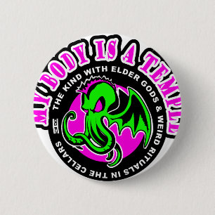 BADGE ROND 5 CM MON CORPS EST UN TEMPLE