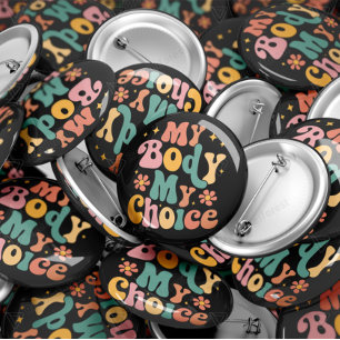 Badge Rond 5 Cm Mon corps Mon choix Feminist Pro choix