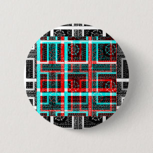 Badge Rond 5 Cm Mon design de labyrinthe carré