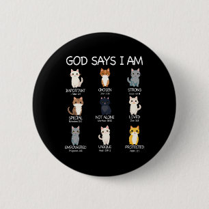 Badge Rond 5 Cm Mon Dieu Maître Dit Que Je Suis Amoureux des chats