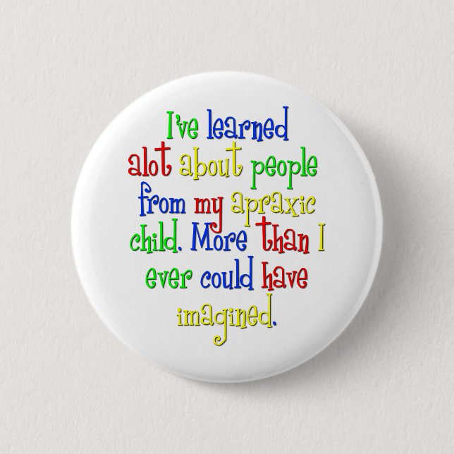 Badge Rond 5 Cm Mon enfant m'a enseigné (Devant)