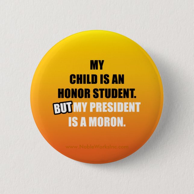 Badge Rond 5 Cm Mon étudiant d'honneur est… (Devant)