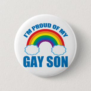 Badge Rond 5 Cm Mon fils gay