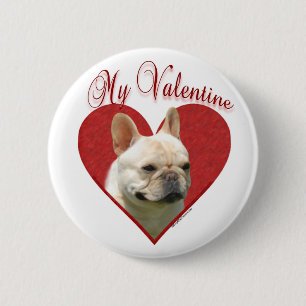 Badge Rond 5 Cm Mon Frenchie Valentine