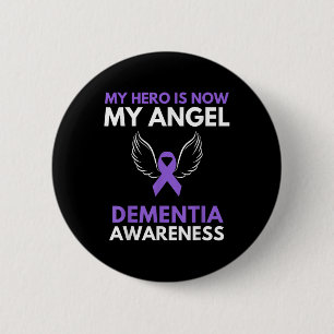 Badge Rond 5 Cm Mon héros est maintenant mon ange Deentia Sensibil