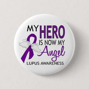 Badge Rond 5 Cm Mon héros est mon lupus d'ange