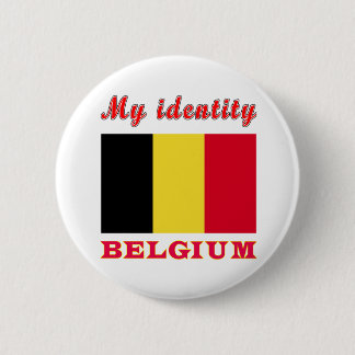 Badge Rond 5 Cm Mon identité Belgique