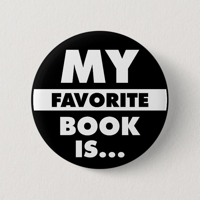 Badge Rond 5 Cm Mon Livre Préféré Est... (Devant)