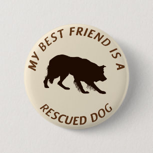Badge Rond 5 Cm Mon meilleur ami (border collie)
