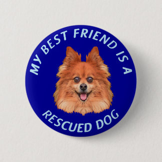 Badge Rond 5 Cm Mon meilleur ami (Poméranie)