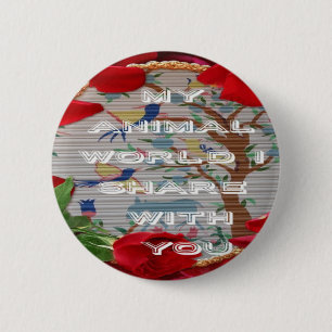 Badge Rond 5 Cm Mon monde animal valentine.png