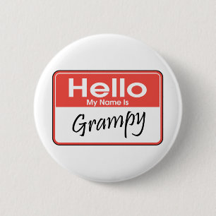 Badge Rond 5 Cm Mon nom est Grampy