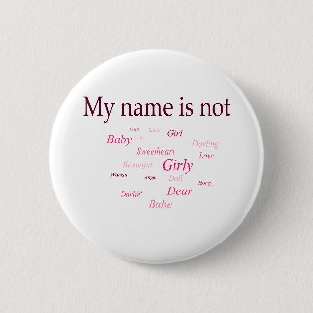 Badge Rond 5 Cm Mon nom n'est pas (le bouton) (Devant)
