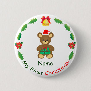 Badge Rond 5 Cm Mon premier Noël