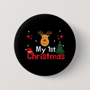 Badge Rond 5 Cm Mon premier Noël