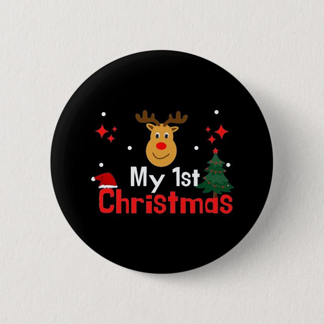 Badge Rond 5 Cm Mon premier Noël (Devant)