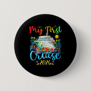 Badge Rond 5 Cm Mon premier voyage en croisière 2026 pour enfants