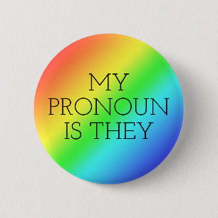 Badge Rond 5 Cm   Mon pronom est Ils Personnalisable   