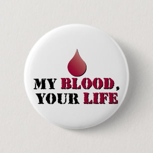Badge Rond 5 Cm Mon sang - votre vie