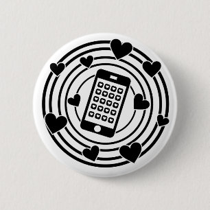 Badge Rond 5 Cm Mon téléphone est le centre de mon univers !