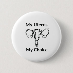 Badge Rond 5 Cm Mon utérus mon pour l'avortement et l'euthanasie