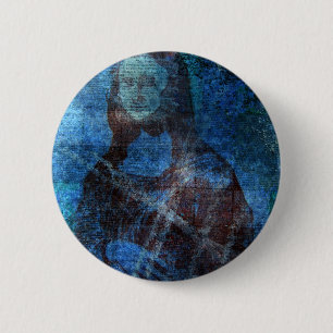 Badge Rond 5 Cm Mona Blues