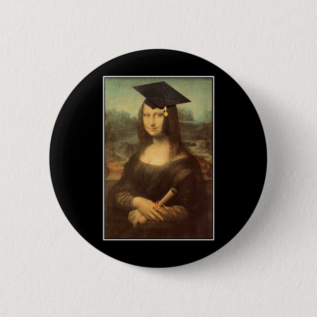Badge Rond 5 Cm Mona Graduate (Devant)
