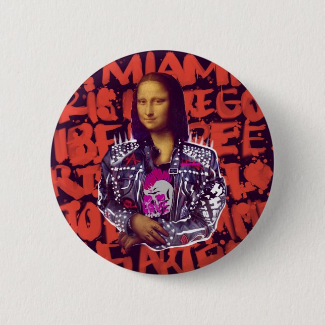 Badge Rond 5 Cm Mona Lisa (Devant)
