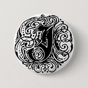 Badge Rond 5 Cm Monarchie "J"