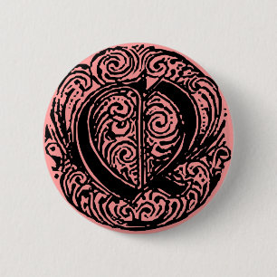 Badge Rond 5 Cm Monarchie "Q"