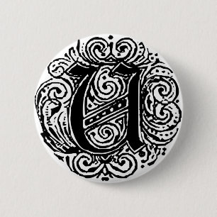 Badge Rond 5 Cm Monarchie "U"