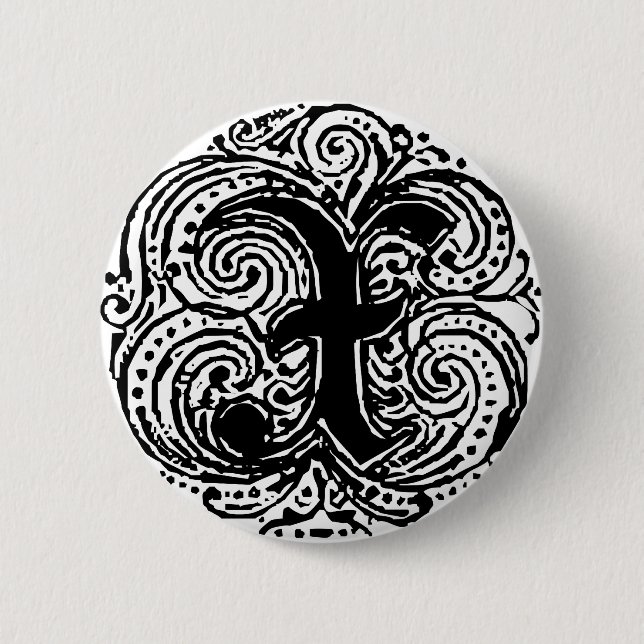 Badge Rond 5 Cm Monarchie "X" (Devant)