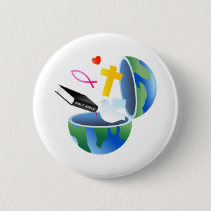 Badge Rond 5 Cm Monde chrétien