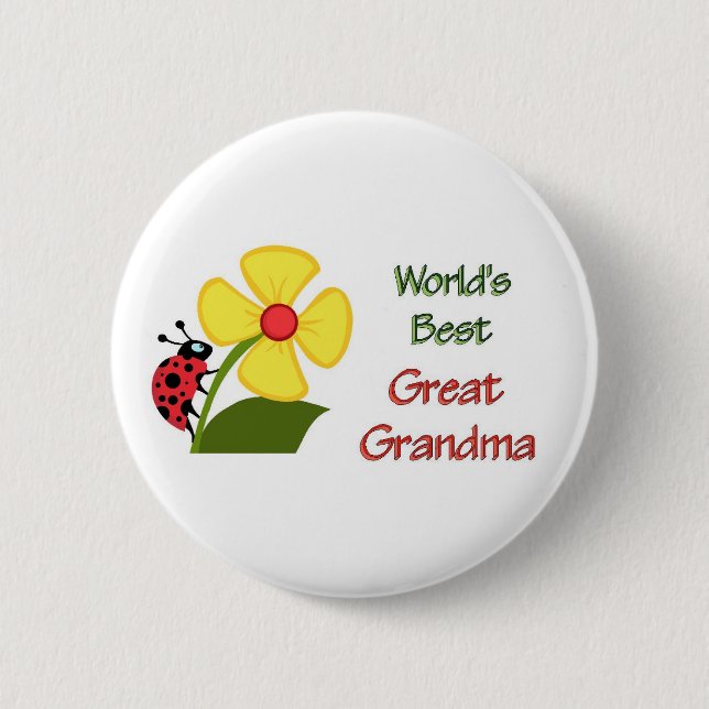 Badge Rond 5 Cm Monde meilleur grand grand-mère (Devant)