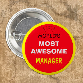Badge Rond 5 Cm Mondes les plus géniaux - MANAGER (meilleur)