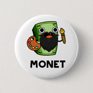 Badge Rond 5 Cm Monet Cute Artiste Argent Pun