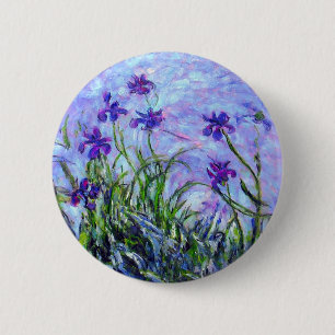 Badge Rond 5 Cm Monet Lilac Irises
