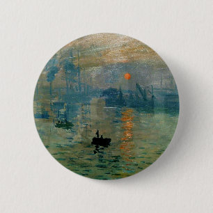 Badge Rond 5 Cm Monet's Impression Sunrise (soleil levant) - 1872