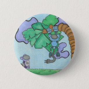 Badge Rond 5 Cm Monkee autour