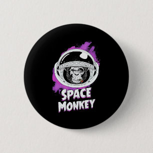 Badge Rond 5 Cm Monkey Space