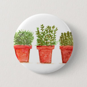 Badge Rond 5 Cm Monnaie romarin de thym d'herbes