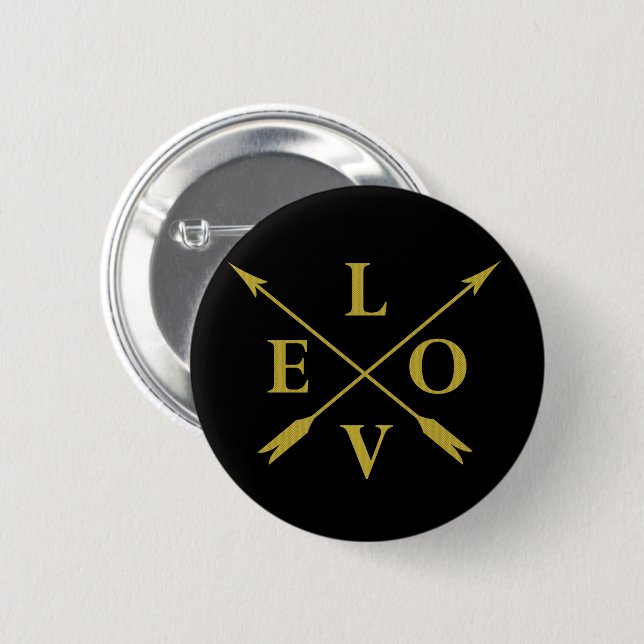 Badge Rond 5 Cm monogramme amour (Devant & derrière)