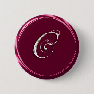 Badge Rond 5 Cm monogramme C